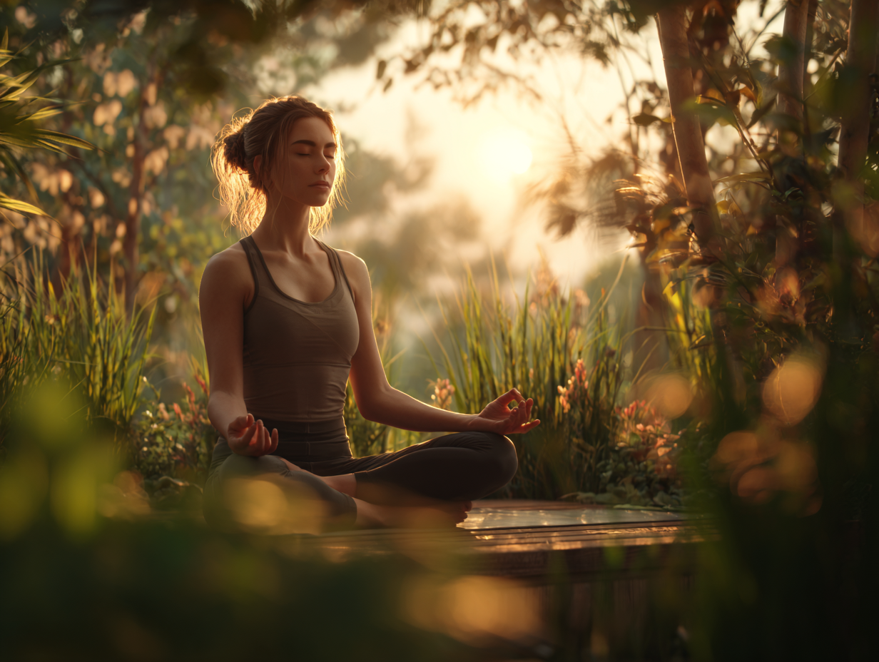 Practică yoga în natură